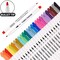 28-Color Fabric Markers Set - Permanent Markers for T-Shirts, Clothes, Sneakers, and Jeans, Includes 11 Stencils and 1 Fabric Sheet, Ideal for Kids and Adults Painting and Writing